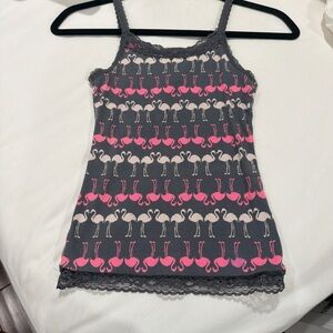 Old Navy Gray Tank Top with Pink Accents